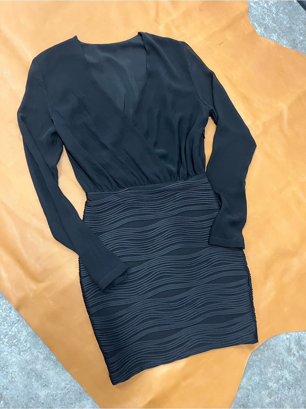 bec + bridge Black Long-Sleeve Textured Skirt Dress 4
